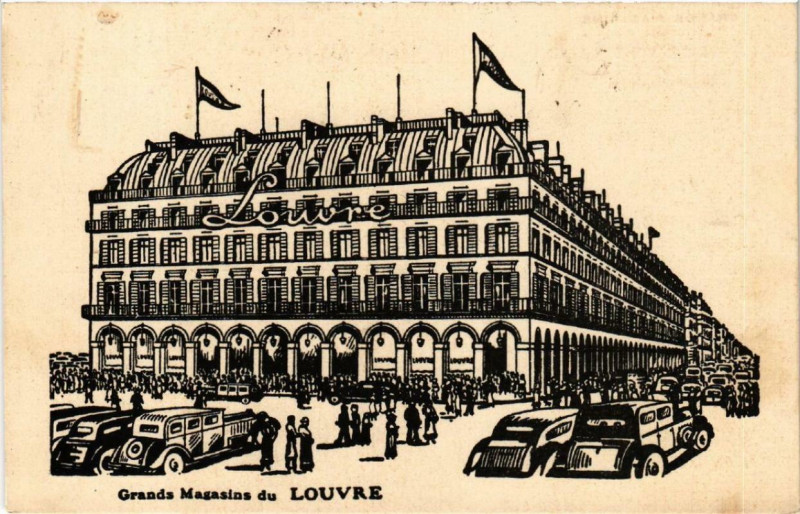 Carte postale ancienne Paris 1e Grands Magasins du Louvre à Paris 1er