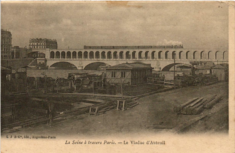 Carte postale ancienne Le Viaduc d'Auteuil à Paris 15e
