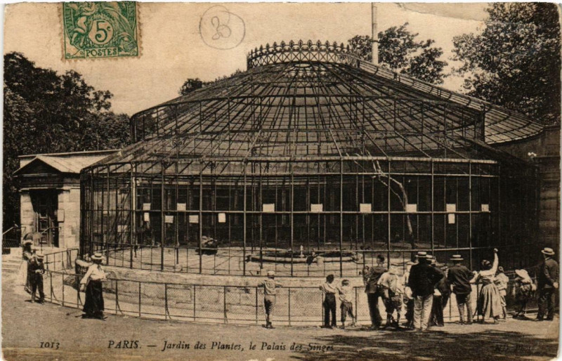 Carte postale ancienne Paris (5e) Jardin des Plantes. le Palais des Singes Nd Phot à Paris 5e