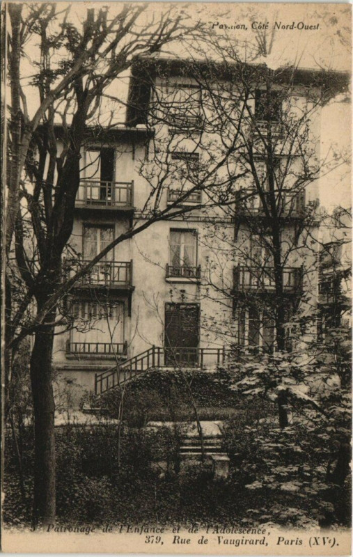 Carte postale ancienne Patronage de l'Enfance de l'Adolescence - Rue de Vaugirard - Pavillon Côté Nord-Ouest à Paris 15e