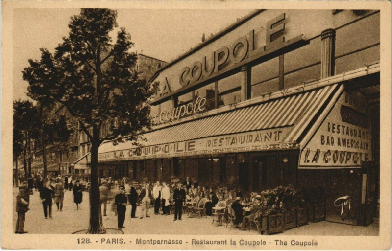 Carte postale ancienne Montparnasse - Restaurant la Coupole à Paris 14e