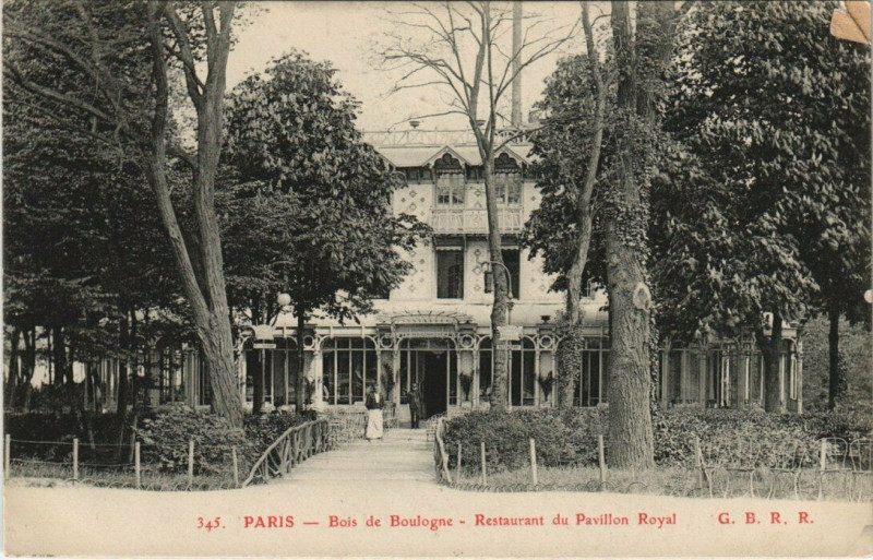 Carte postale ancienne Bois de Boulogne - Restaurant du Pavillon Royal à Paris 16e