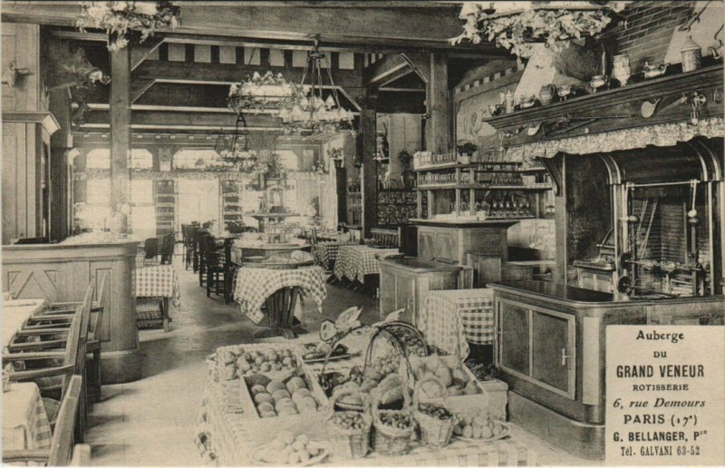 Carte postale ancienne Auberge du Grand Veneur - Rôtisserie à Paris 17e