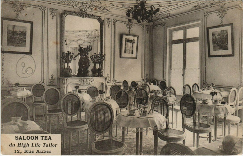 Carte postale ancienne Paris 9e - Saloon Tea à Paris 9e