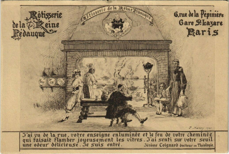 Carte postale ancienne Paris 8e - Restaurant La Rotisserie de la Reine Pédauque à Paris 8e
