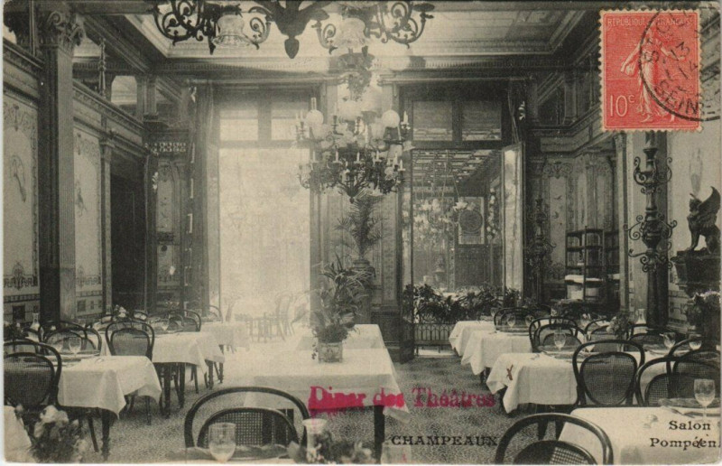 Carte postale ancienne Paris 8e - Champeaux - Salon Pompéen à Paris 8e