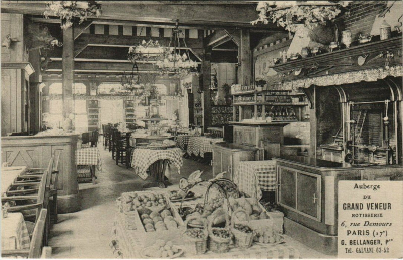 Carte postale ancienne Auberge du Grand Veneur - Rôtisserie à Paris 17e