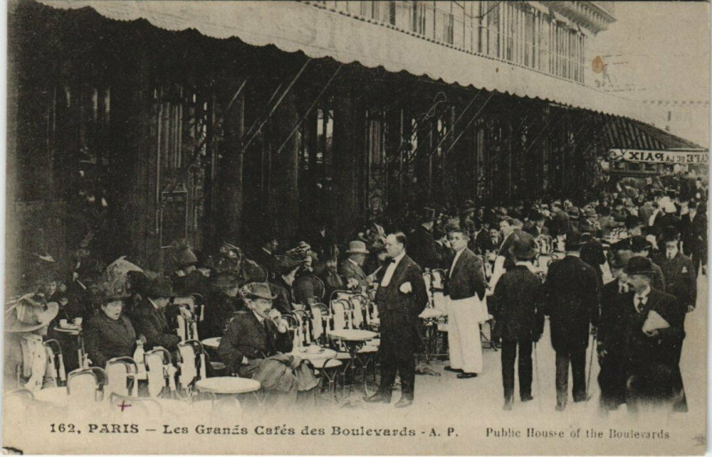 Carte postale ancienne Paris 9e - Les Grands Cafés des Boulevards à Paris 9e