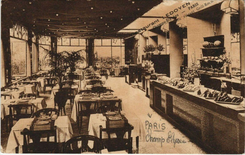 Carte postale ancienne Paris 8e - Restaurant Ledoyen à Paris 8e