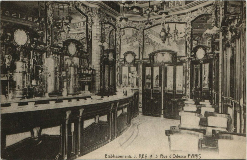 Carte postale ancienne Etablissements J. Rey - rue d'Odessa à Paris 14e