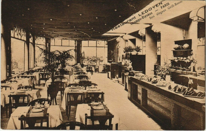 Carte postale ancienne Paris 8e - Restaurant Ledoyen à Paris 8e