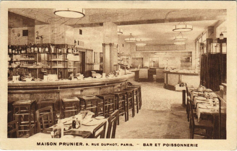 Carte postale ancienne Paris 1e - Maison Prunier - Bar et Poissonnerie à Paris 1er
