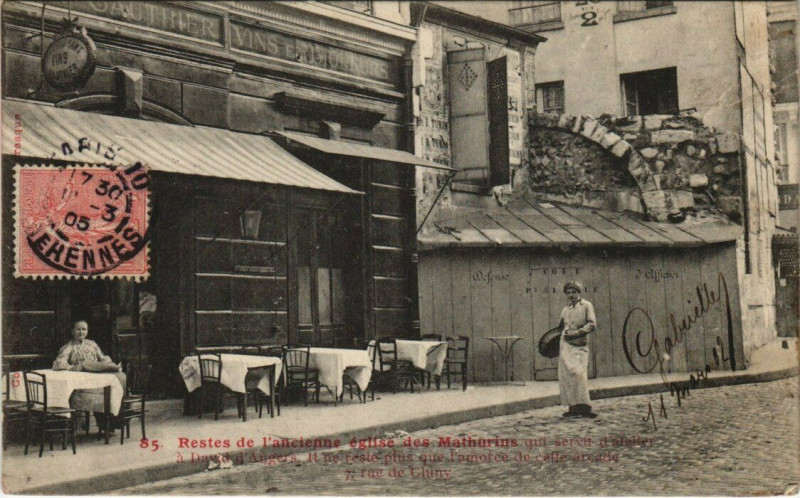 Carte postale ancienne Paris 5e - Restes de L'Ancienne eglise des Mathurins à Paris 5e
