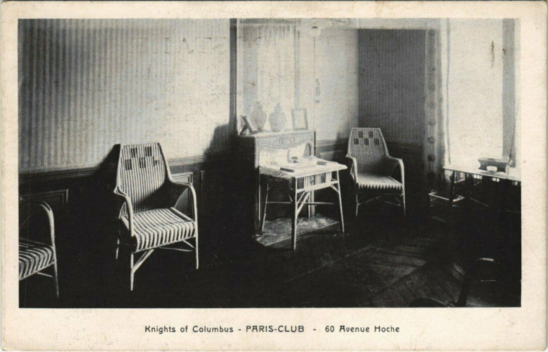 Carte postale ancienne Paris 8e - Knights of Columbus - Paris-Club à Paris 8e