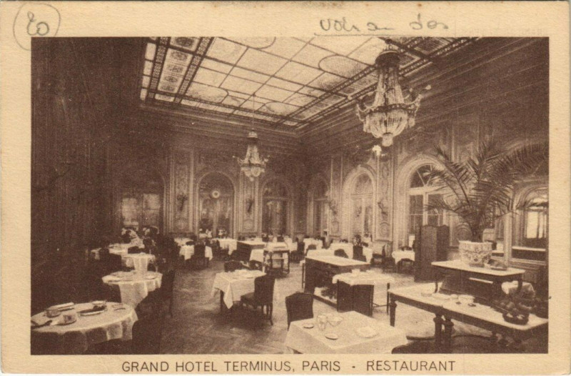 Carte postale ancienne Paris 8e - Grand Hotel Terminus - Restaurant à Paris 8e