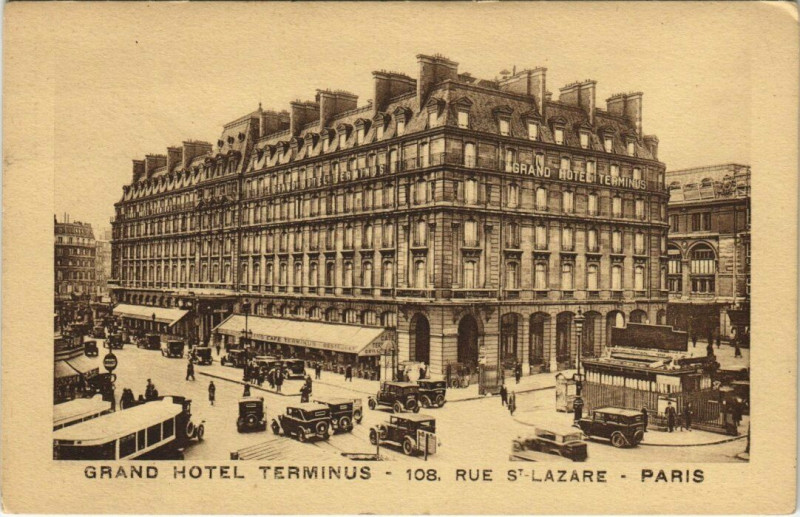 Carte postale ancienne Paris 8e - Grand Hotel Terminus à Paris 8e