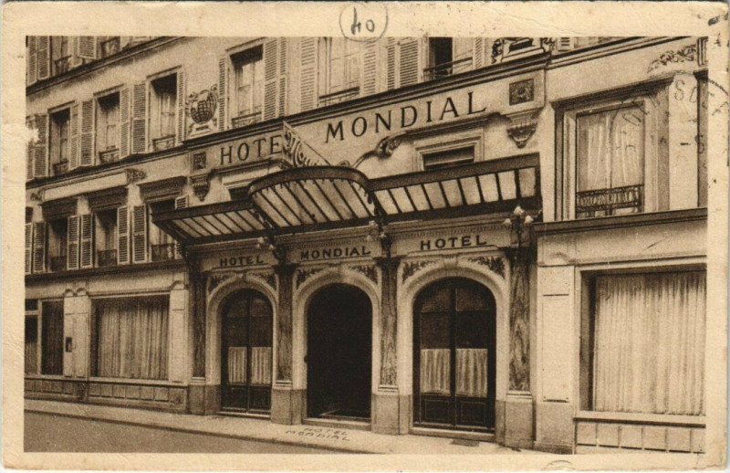 Carte postale ancienne Hôtel Mondial à Paris 9e