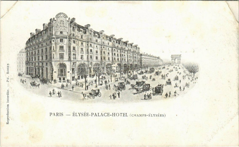 Carte postale ancienne Paris 8e Elysée-Palace-Hotel à Paris 8e