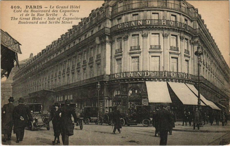 Carte postale ancienne Paris 9e - Le Grand hotel à Paris 9e