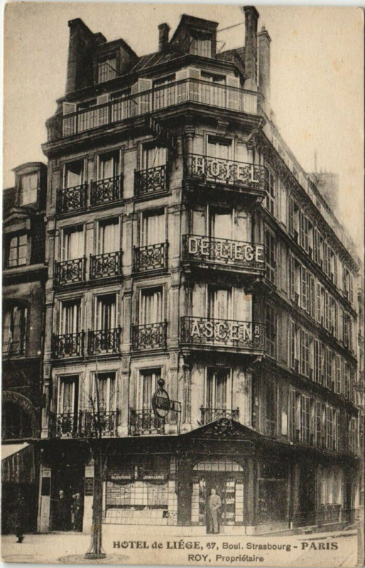Carte postale ancienne Paris 10e - Hotel de Liége à Paris 10e