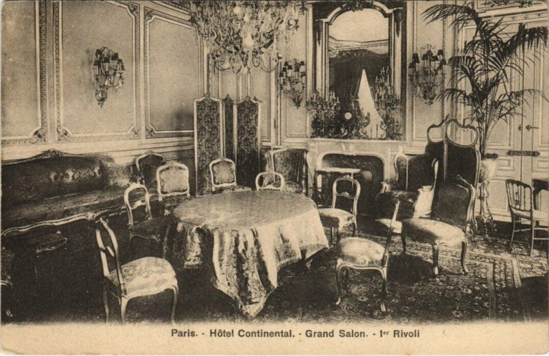 Carte postale ancienne Paris 9e - Hotel Continental à Paris 9e