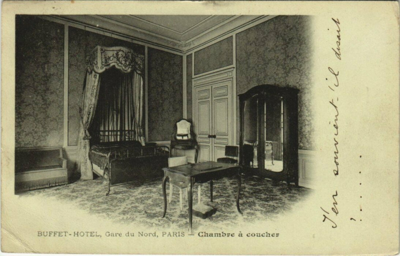 Carte postale ancienne Paris 10e - Buffet-Hotel, Gare du Nord à Paris 10e