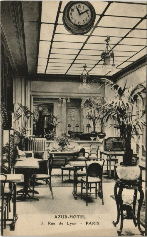 Carte postale ancienne Paris 12e - Azur Hotel à Paris 12e