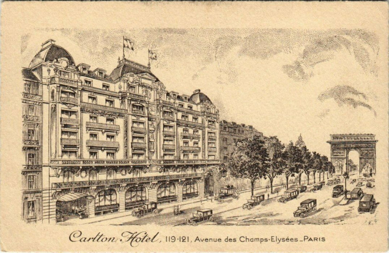 Carte postale ancienne Paris 8e - Carlton Hotel à Paris 8e