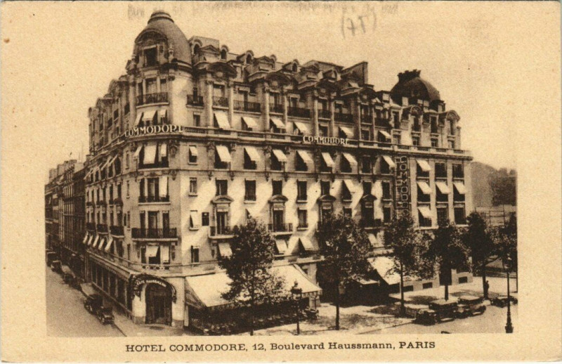 Carte postale ancienne Paris 9e - Hotel Commodore à Paris 9e
