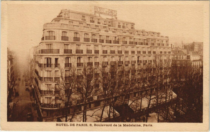 Carte postale ancienne Paris 9e - Hotel de Paris à Paris 9e
