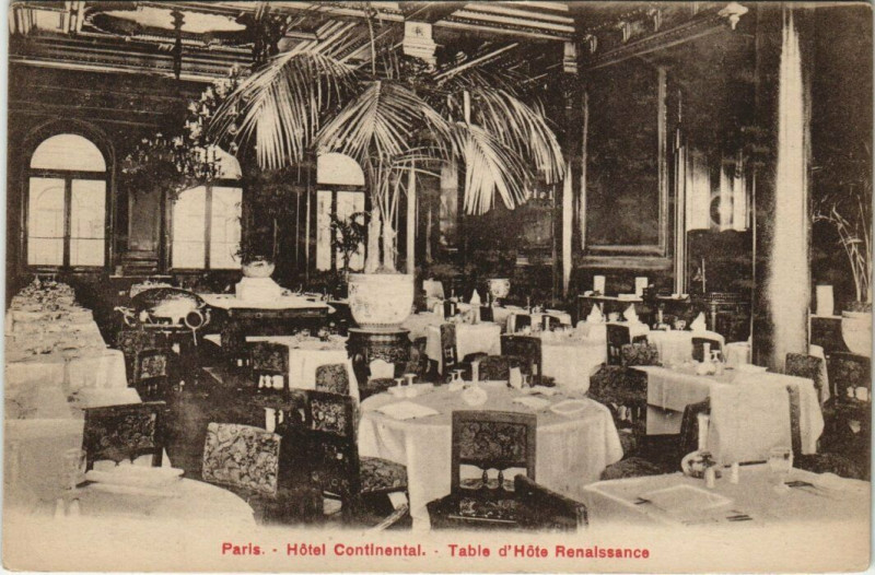 Carte postale ancienne Paris 9e - Hotel Continental à Paris 9e