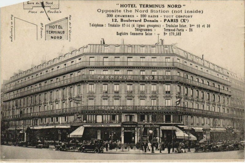 Carte postale ancienne Paris 10e - Hotel Terminus Nord à Paris 10e