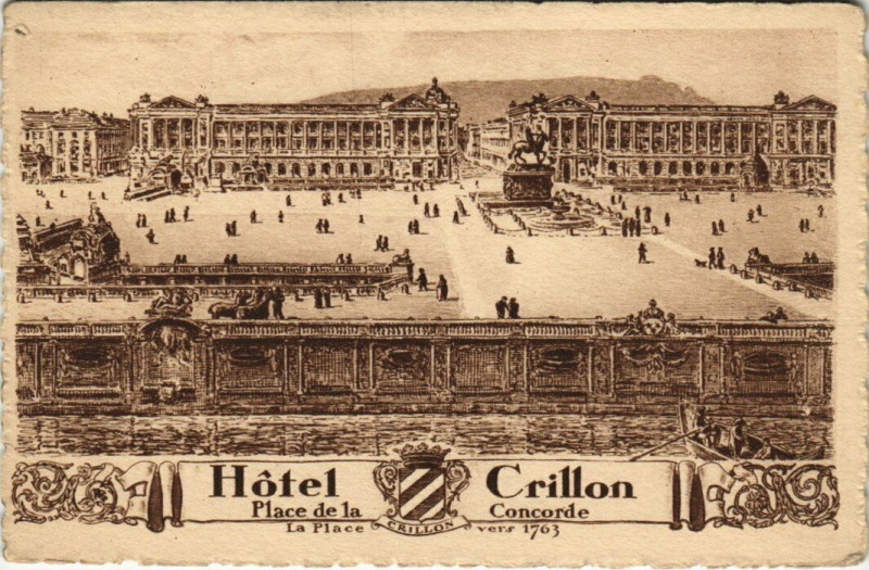 Carte postale ancienne Paris 8e - Hotel Crillon à Paris 8e