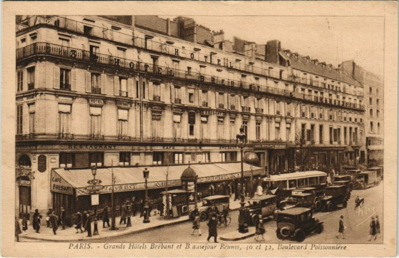 Carte postale ancienne Paris 9e - Grands Hotels Brébant à Paris 9e
