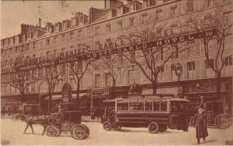 Carte postale ancienne Paris 9e - Hotel Monte-Carlo à Paris 9e