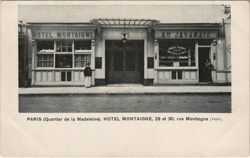 Carte postale ancienne Paris 8e - Hotel Montaigne à Paris 8e