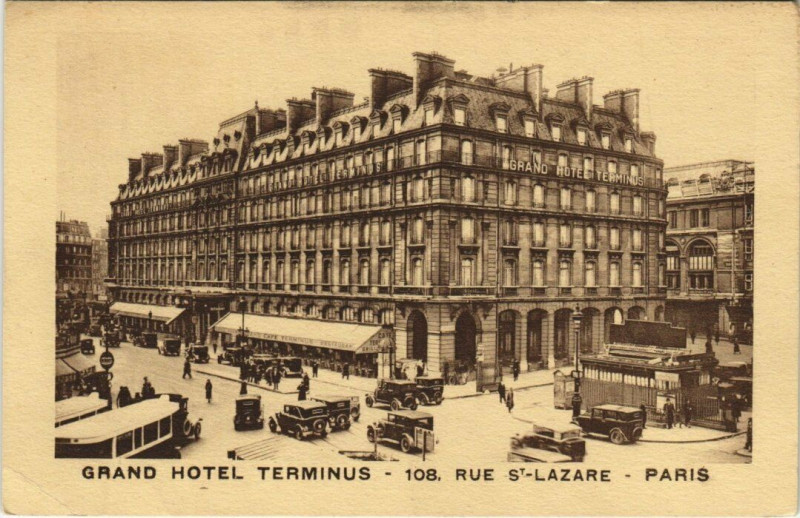 Carte postale ancienne Paris 8e - Grand Hotel Terminus à Paris 8e