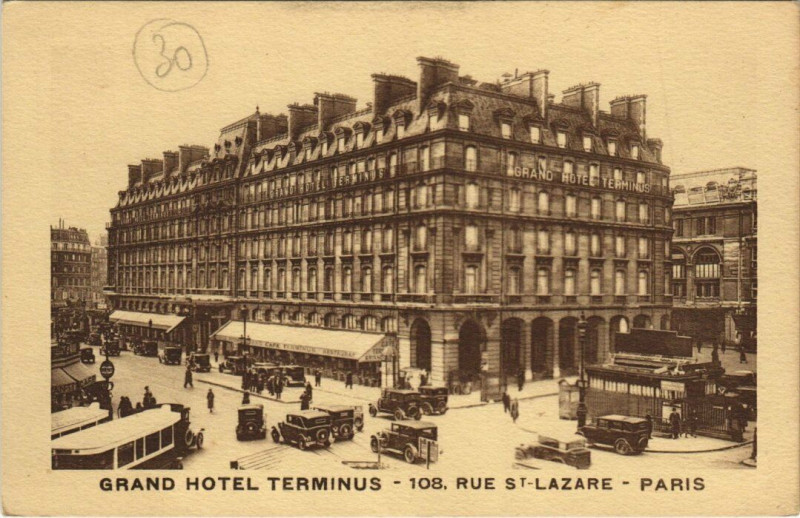 Carte postale ancienne Paris 8e - Grand Hotel Terminus à Paris 8e