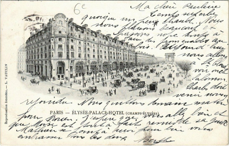 Carte postale ancienne Paris 6e - Elysée-Palace Hotel à Paris 6e