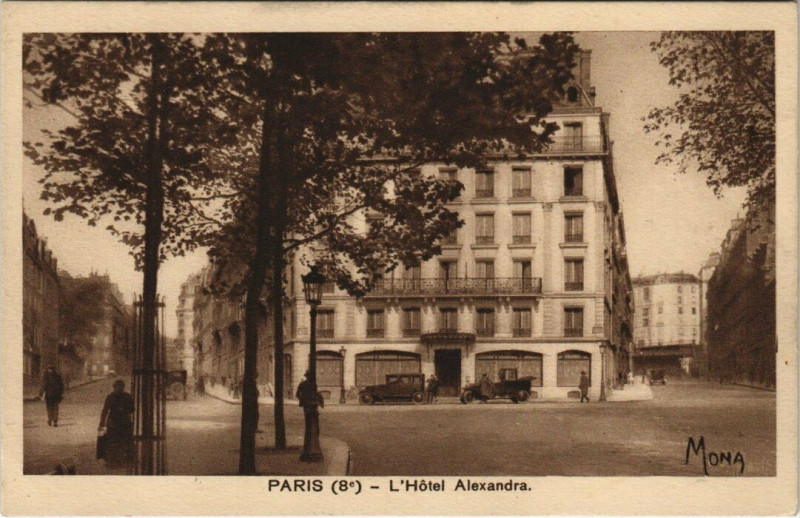 Carte postale ancienne Paris 8e - L'Hotel Alexandra à Paris 8e