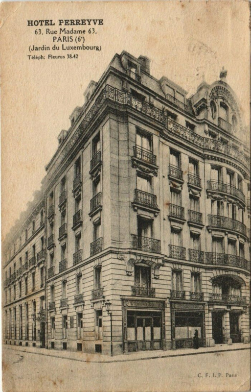 Carte postale ancienne Paris 6e - Hotel Perreyve à Paris 6e