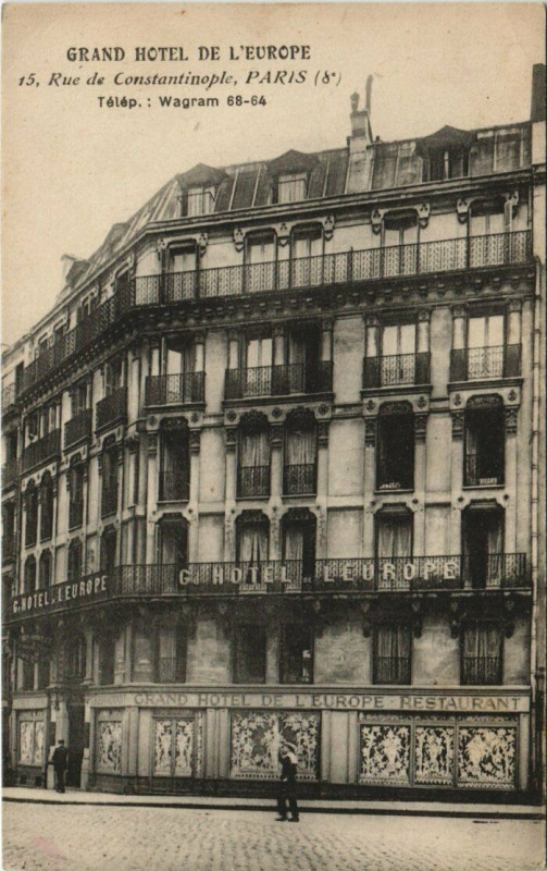 Carte postale ancienne Paris 8e - Grand Hotel de L'Europe à Paris 8e