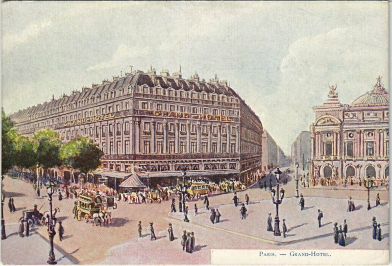 Carte postale ancienne Paris 9e - Grand Hotel à Paris 9e