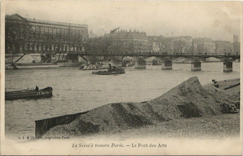 Carte postale ancienne Le Pont des Arts à Paris 6e