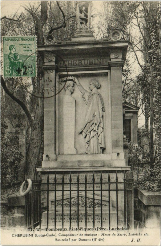 Carte postale ancienne Père-Lachaise - Ludgi-Carlo Cherubini à Paris 20e