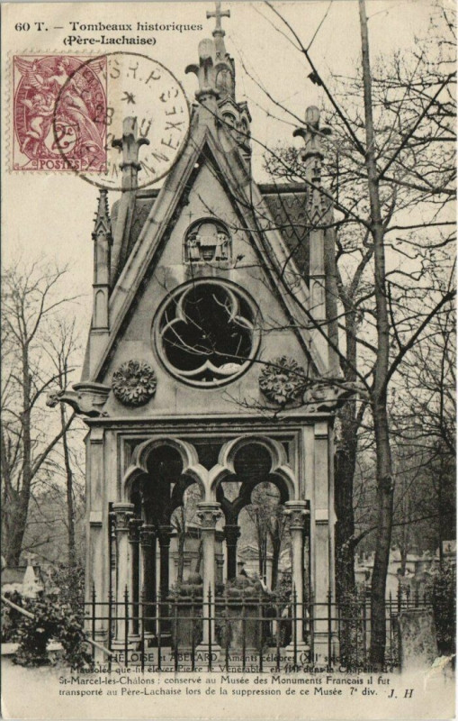 Carte postale ancienne Père-Lachaise - Héloïse et Abélard à Paris 20e
