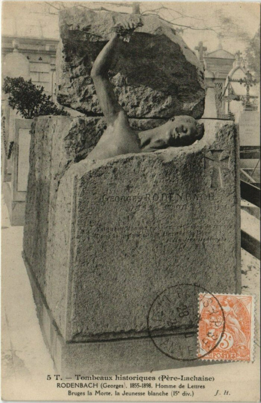 Carte postale ancienne Père-Lachaise - Georges Rodenbach à Paris 20e