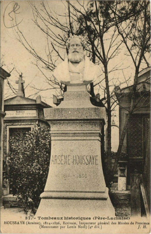 Carte postale ancienne Père-Lachaise - Arsène Houssaye à Paris 20e