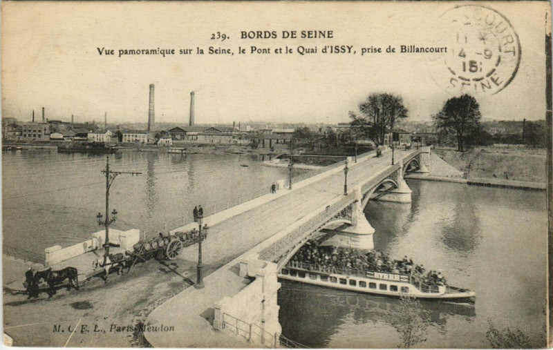 Carte postale ancienne Bords de Seine - Vue panoramique sur la Seine
