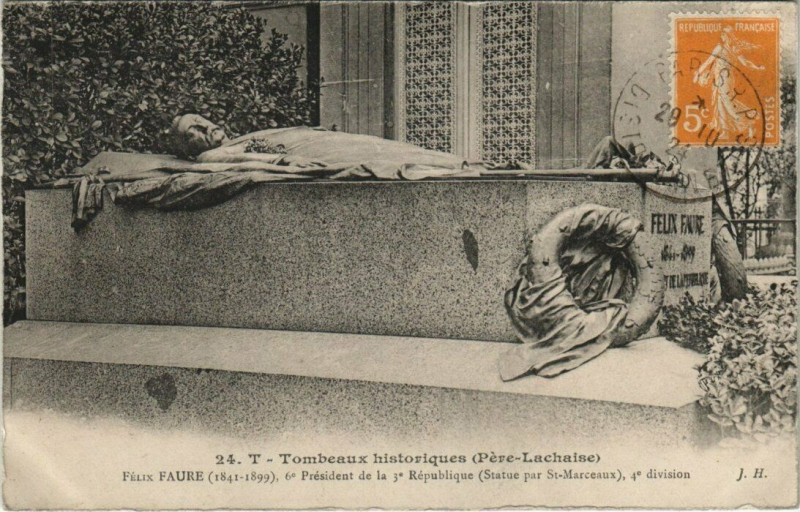 Carte postale ancienne Père-Lachaise - Félix Faure à Paris 20e